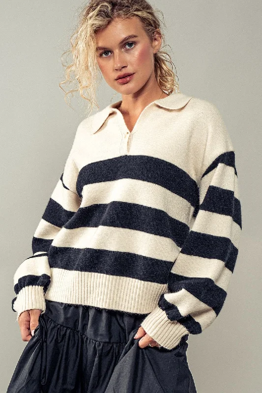 Polo Attire Pullover Deep Neck Pullover
