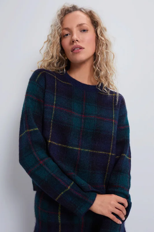 Polo Tartan Long Sleeve Pullover Elbow Length Sleeve