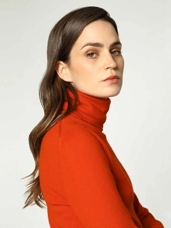Knitted pullover made from fine cashmere yarn Gathered Sleeve Pullover