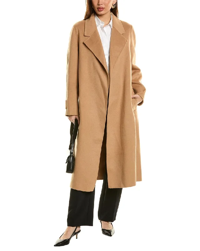 Reiss Agnes Wool-Blend Coat Plaid Tartan Floral