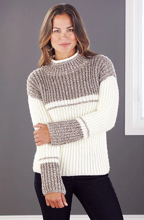 Ribbed Pullover Wide Sleeve Pullover