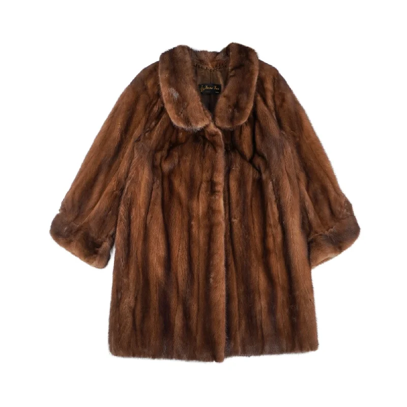 Roma Furs Mink Fur Coat - Women's M Jersey Tulle Batik