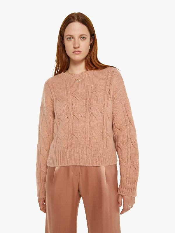 SABLYN Tristan Crewneck Pullover - Deep Apricot One Shoulder Top