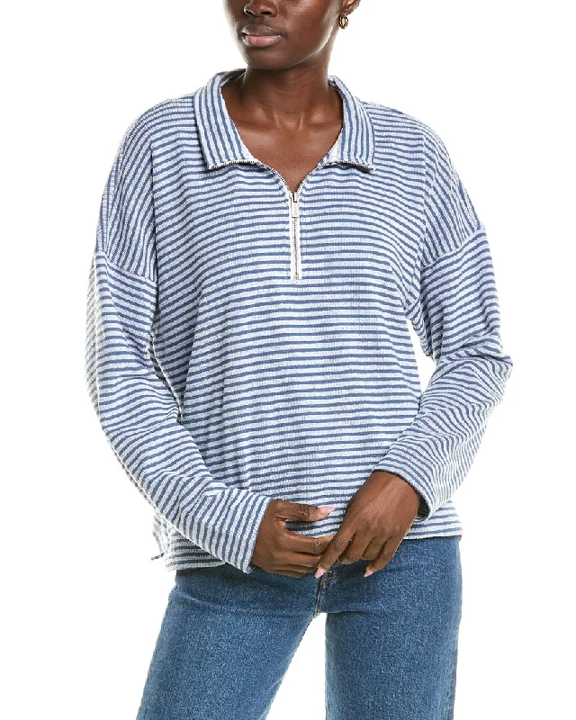 Splendid 1/2-Zip Pullover Boxy Neck Sweater
