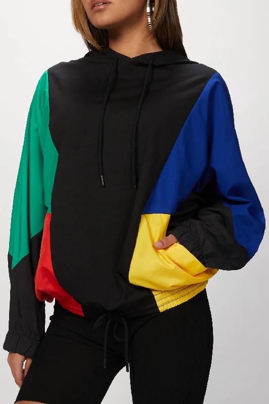 Stella Popover Pullover In Primary Colorblock Oversized Cozy Pullover
