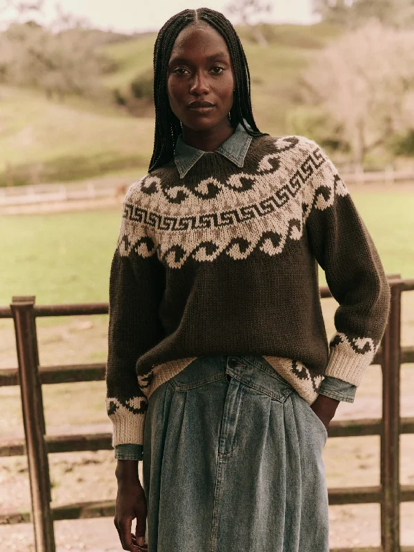 The Greek Key Pullover Crew Neck Wool