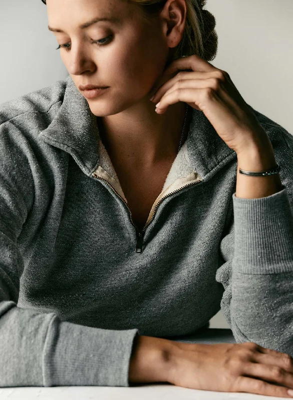 the quarter zip heather pullover Short Sleeve Top