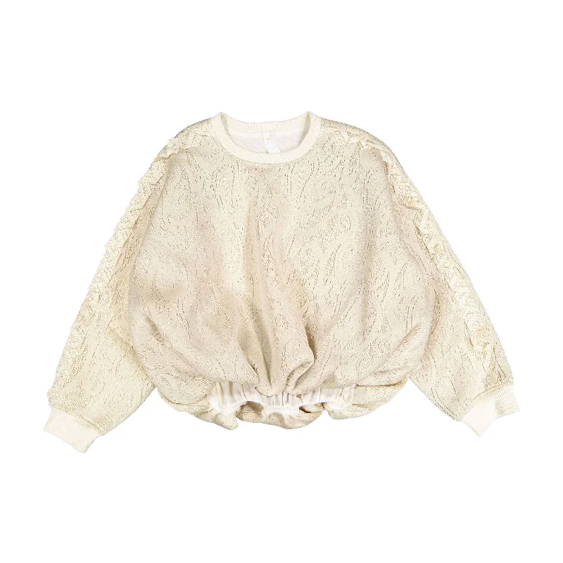 Tia Cibani Opal Womens Gael Pullover Flutter Sleeve Feminine
