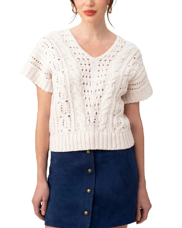 Trina Turk West End Wool-Blend Pullover Leg Sleeve Comfort