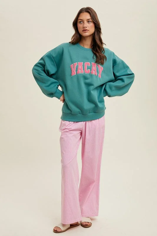 Vacay Pullover Hooded Pullover Sweater