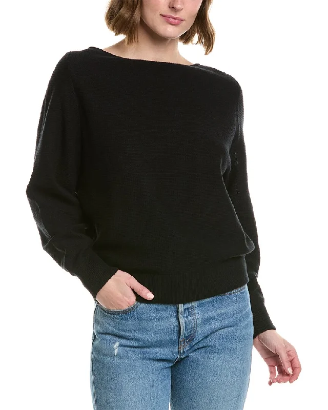 Vince Waffle Raglan Pullover Polo Neck Sweater