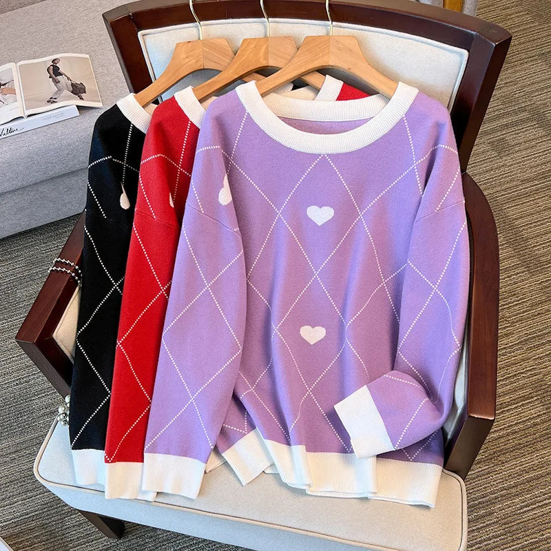 Women's Heart Knitted 5-10XL Cardigan Fashion Designer Jerseys (Plus Size) Cotton Fabric Linen Fabric Terry Fabric Women's Heart Knitted 5-10XL Cardigan Fashion Designer Jerseys (Plus Size) Cotton Fabric Linen Fabric Terry Fabric