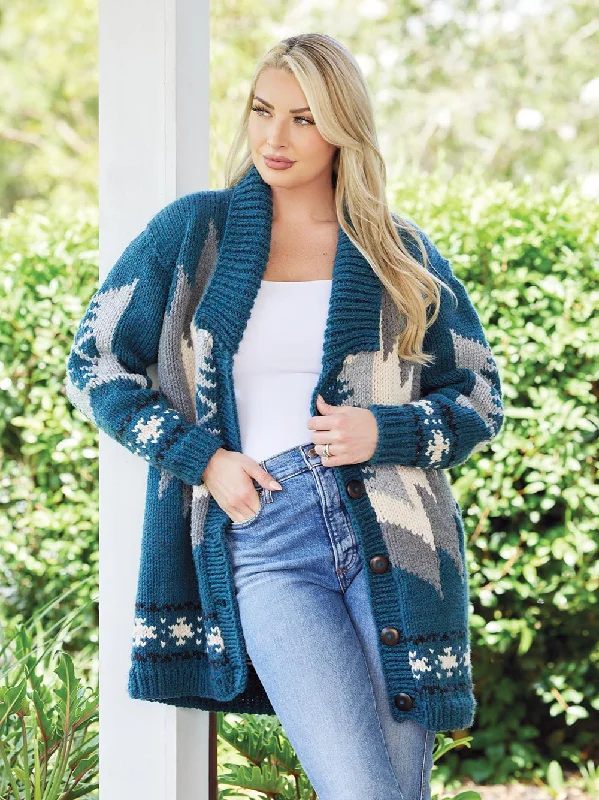 Blanket Coat Hook-and-Loop Buckled Tied