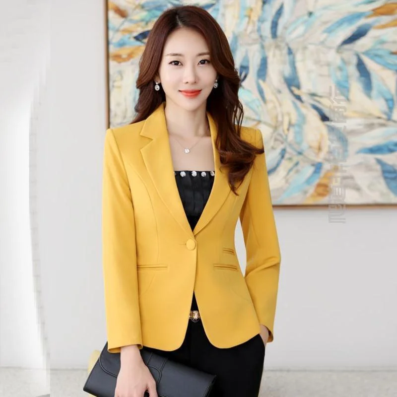 Oversize 5XL Autumn Casual Women Suit Coat Solid Blazer Office White Tops Jacket Slim Black Blazers Female Business Work Clothes Women's Trendy Jacket Oversize 5XL Autumn Casual Women Suit Coat Solid Blazer Office White Tops Jacket Slim Black Blazers Female Business Work Clothes Women's Trendy Jacket