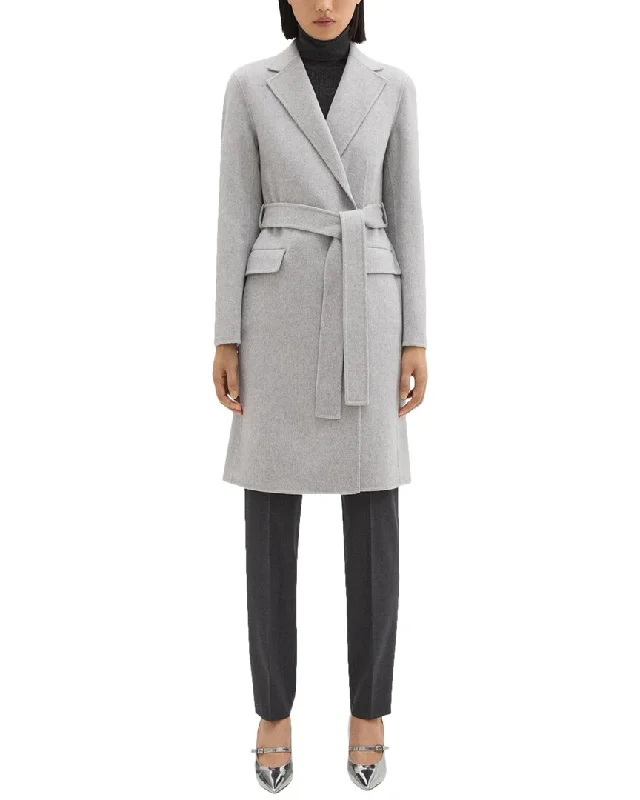 Theory Belt Wool & Cashmere-Blend Coat Stole Shawl Scarf
