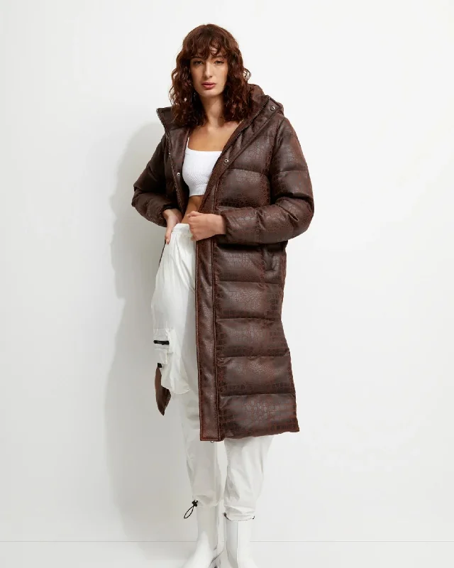 Croc Illusion Coat | Croc Print Sleeveless Short Sleeve Long Sleeve