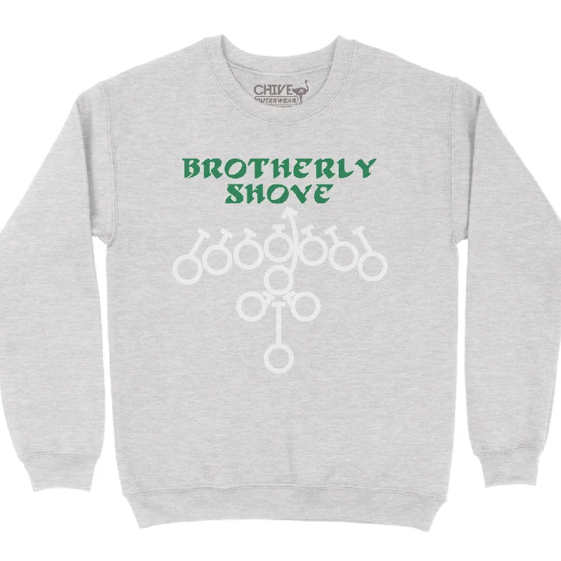 Brotherly Shove Unisex Pullover Crewneck Cowl Neck Pullover