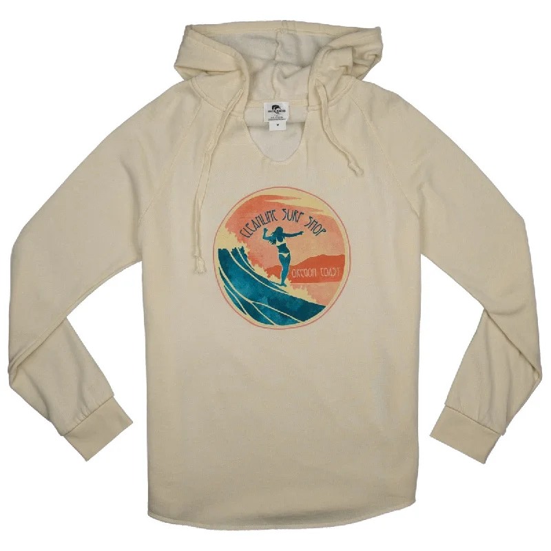 Cleanline Women's Wahine Style Pullover Hoodie Crew Neck Wool