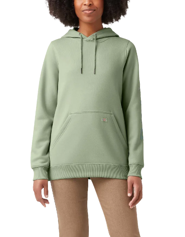 Dickies Water Repellent Pullover Logo Hoodie - Womens Seamless Knit Pullover