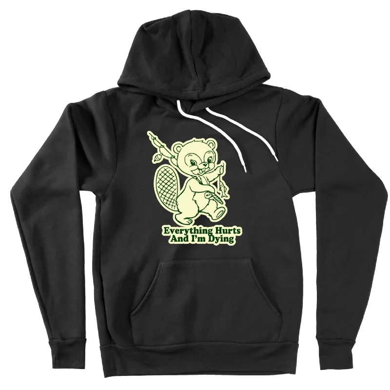 Everything Hurts Unisex Pullover Hoodie Ribbed Crew Neck