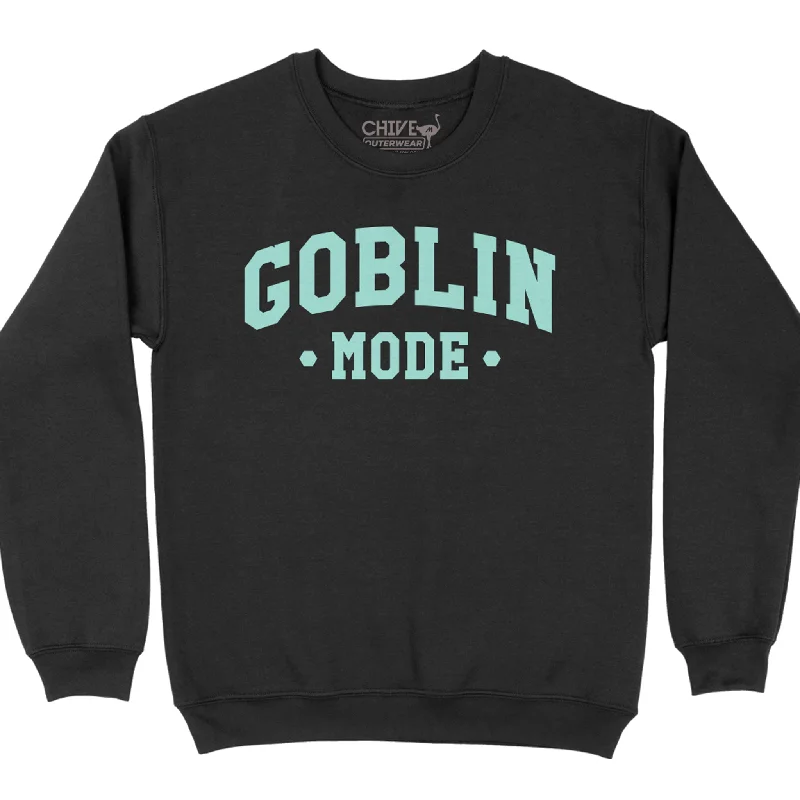 Goblin Mode Mint Print Unisex Pullover Crewneck Sheath Sleeve Elegant