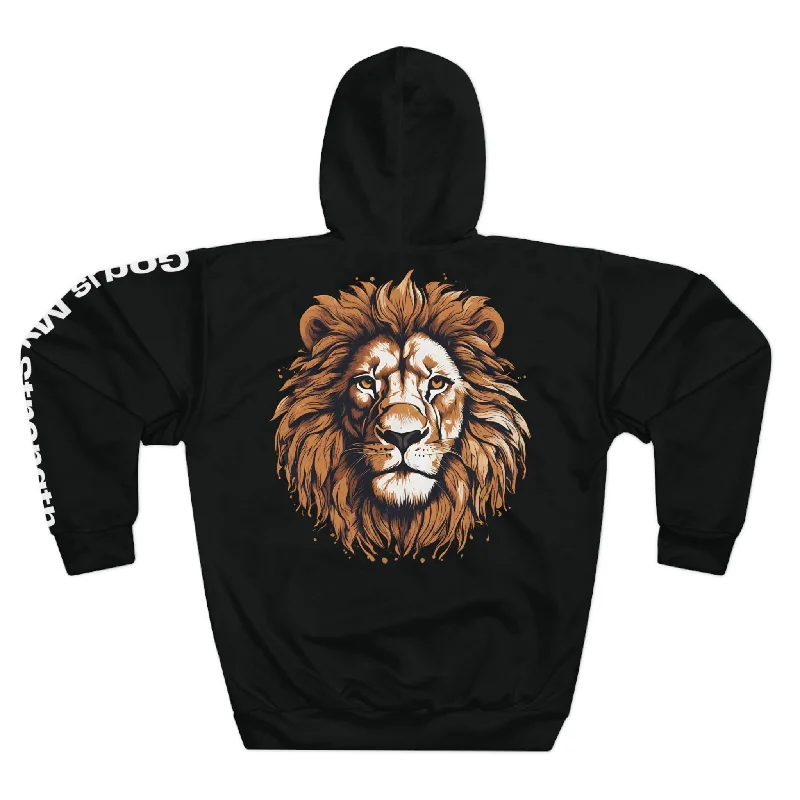 God Is My Strength WYCD Unisex Pullover Hoodie (AOP) Mock Neck Pullover