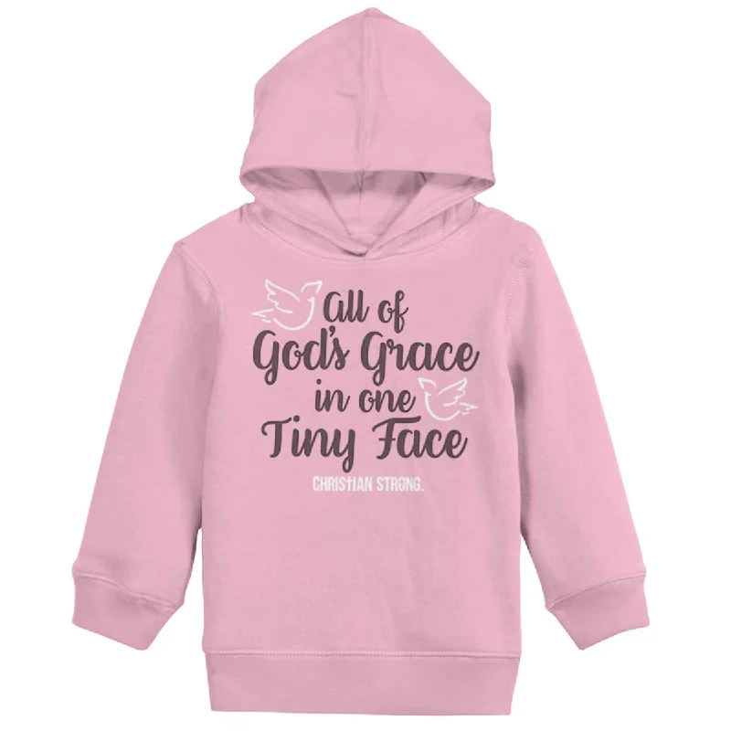 Gods Grace Tiny Face Toddler Pullover Hoodie Bateau Neck Pullover