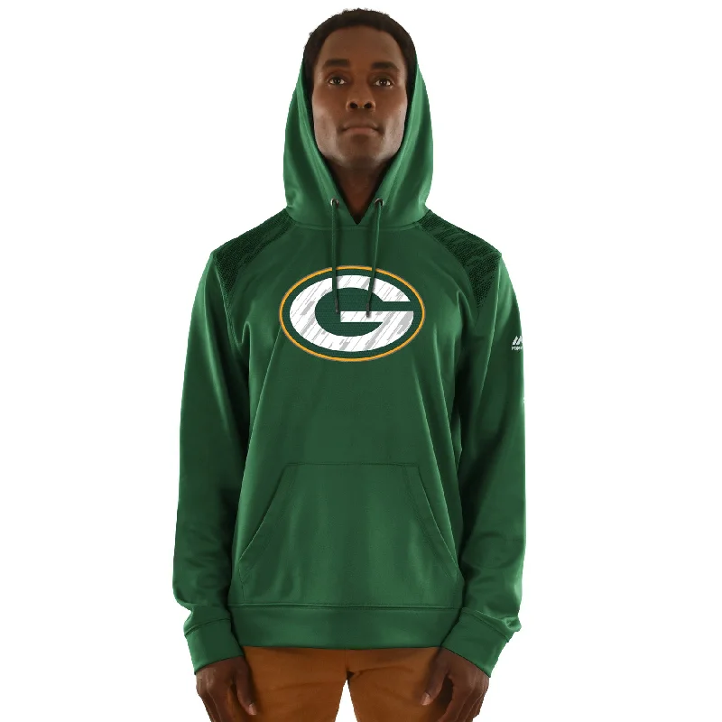 Green Bay Packers Armor Pullover Hoodie Open Neck Pullover