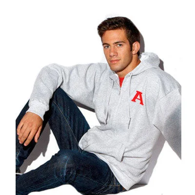 Hanes Comfortblend Full-Zip Hooded Pullover Bardot Neck Top