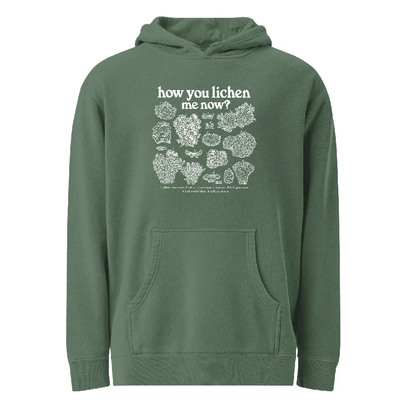 How You Lichen Me Now Vintage Wash Pullover Hoodie Zipper Front Cardigan
