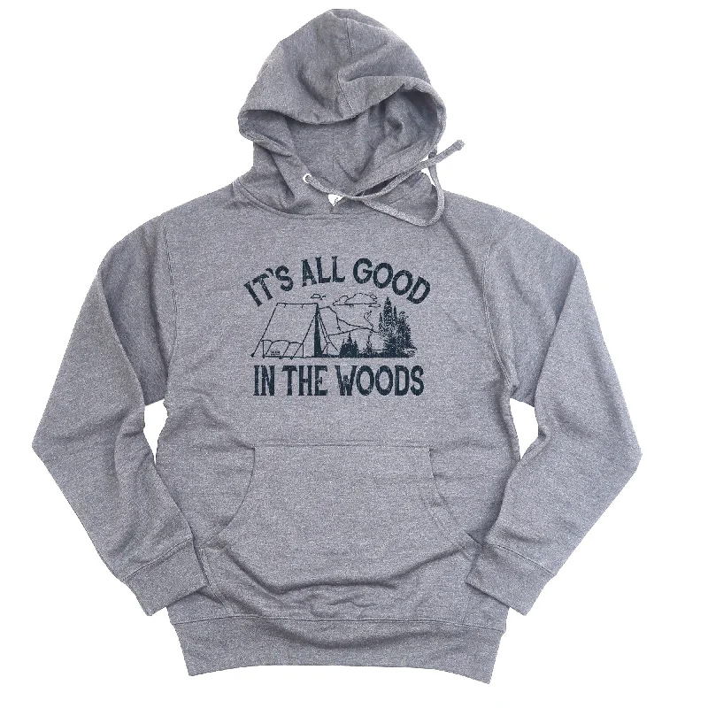 It's All Good In The Woods Midweight Pullover Hoodie Long Bell Sleeve