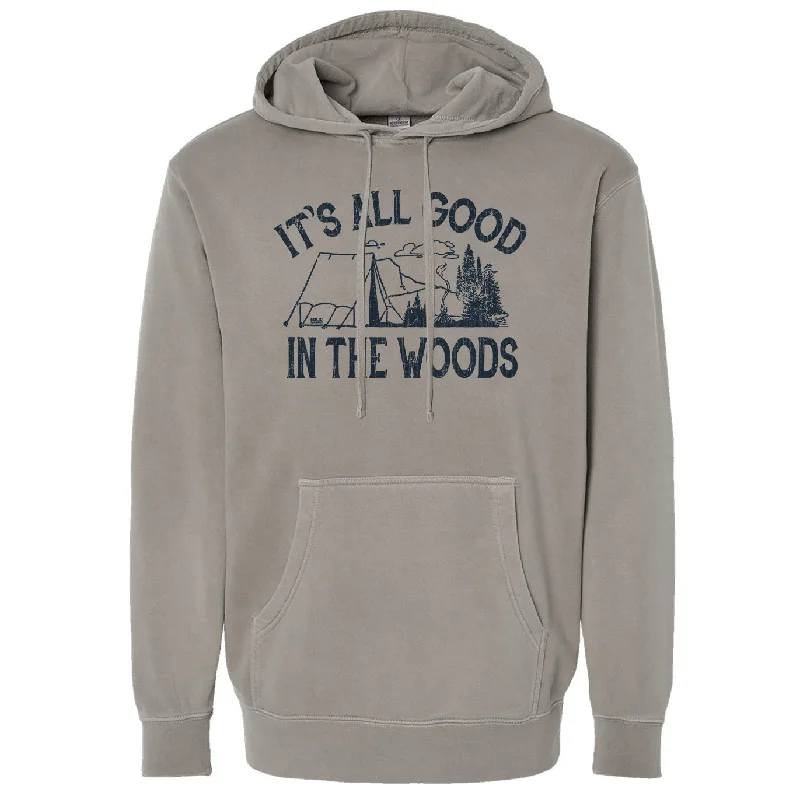 It's All Good In The Woods Vintage Wash Pullover Hoodie Long Sleeve Pullover