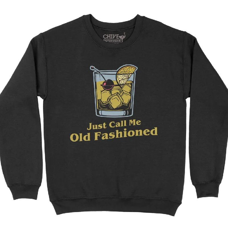 Just Call Me Old Fashioned Unisex Pullover Crewneck Boat Neck Sweater