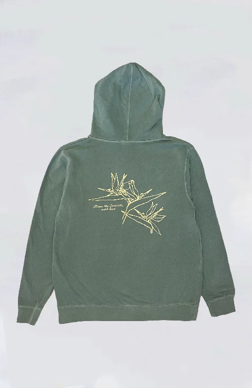Kailua Girls - KG Eastside Paradise Garment Dyed Pullover Hoodie Bardot Neck Top