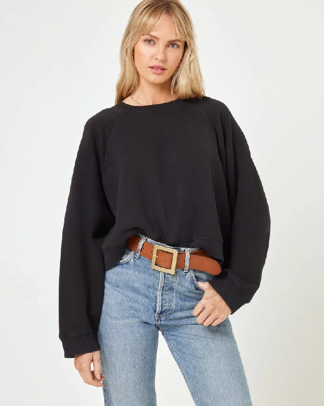 L Space Vincent Pullover - BLACK Wrist Length Sleeve