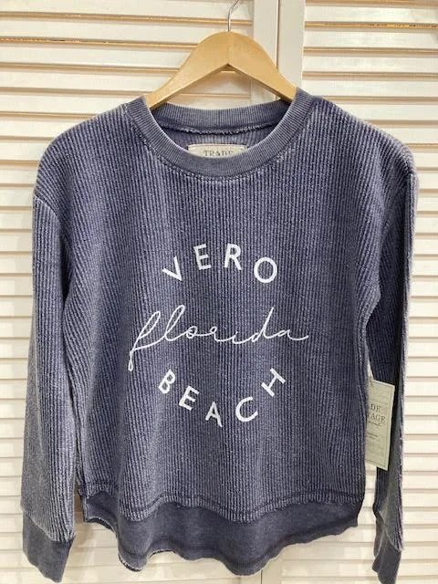 LA Class Corduroy Pullover Saggy Sleeve Comfort