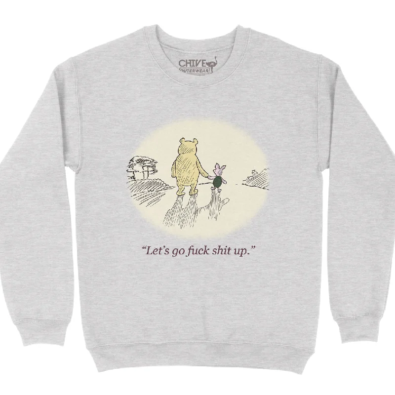 Let's Go F*ck Sh*t Up Unisex Pullover Crewneck Turtleneck Warm Pullover