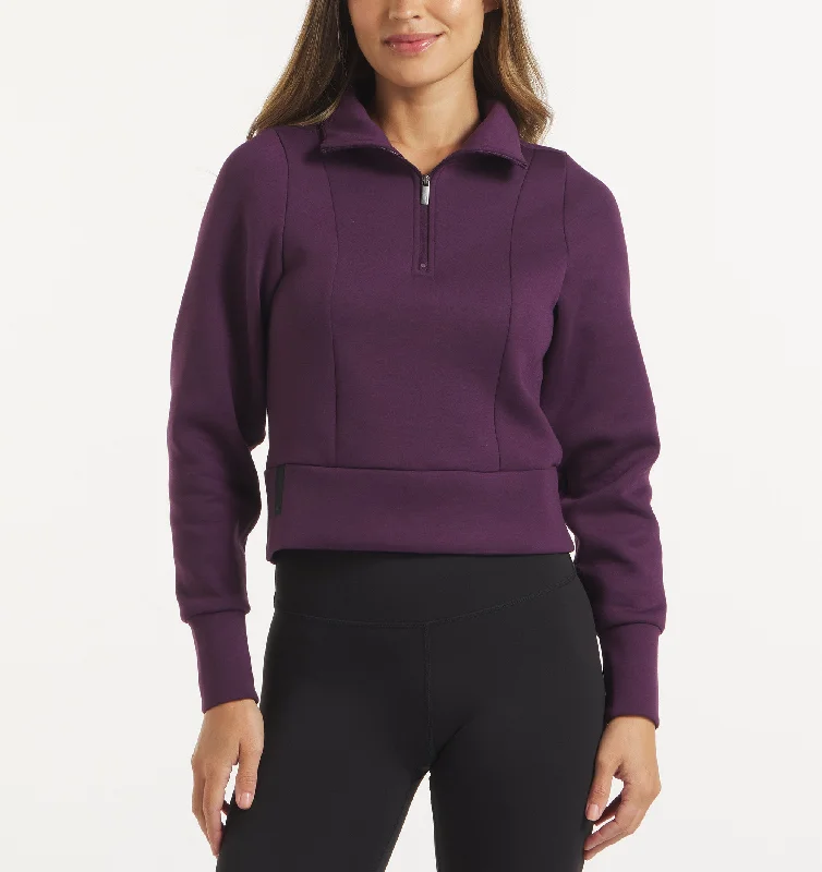 LuxBreak Half-Zip Pullover Flare Sleeve Stylish