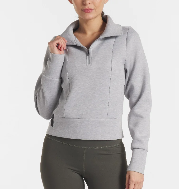 LuxBreak Half-Zip Pullover Bell Sleeve Stylish