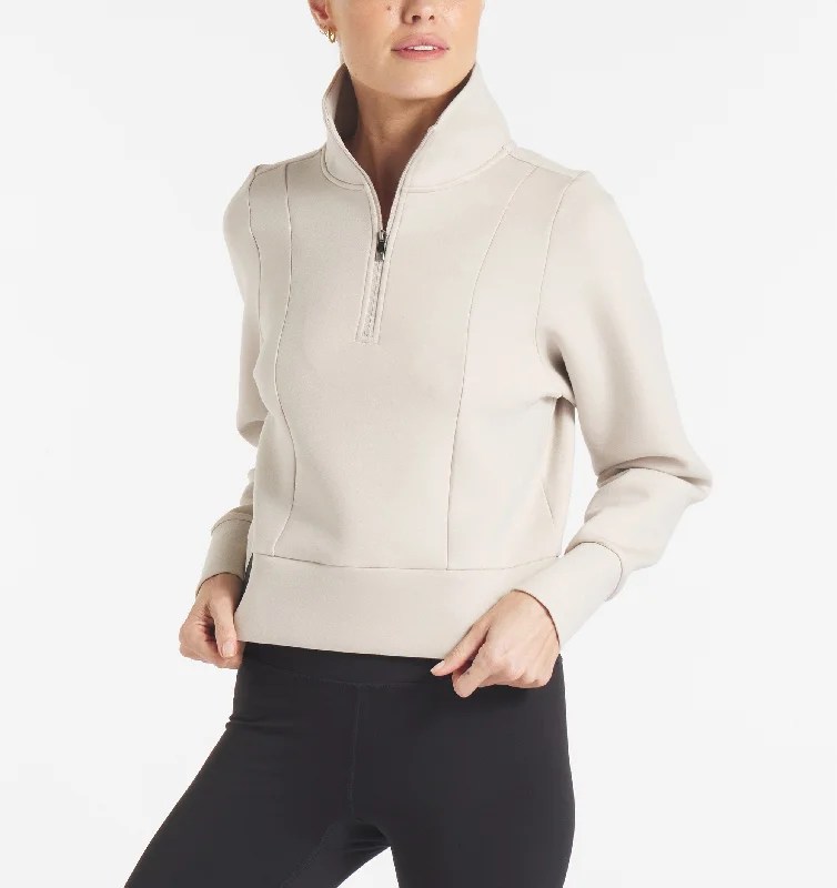 LuxBreak Half-Zip Pullover Boat Neck Sweater