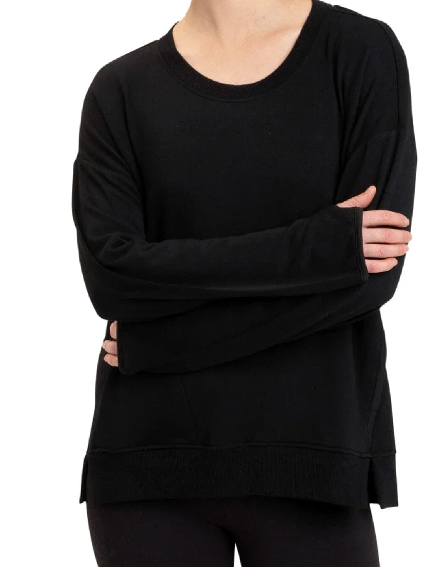 Mallorie Feather Fleece Pullover Blouson Sleeve Pullover
