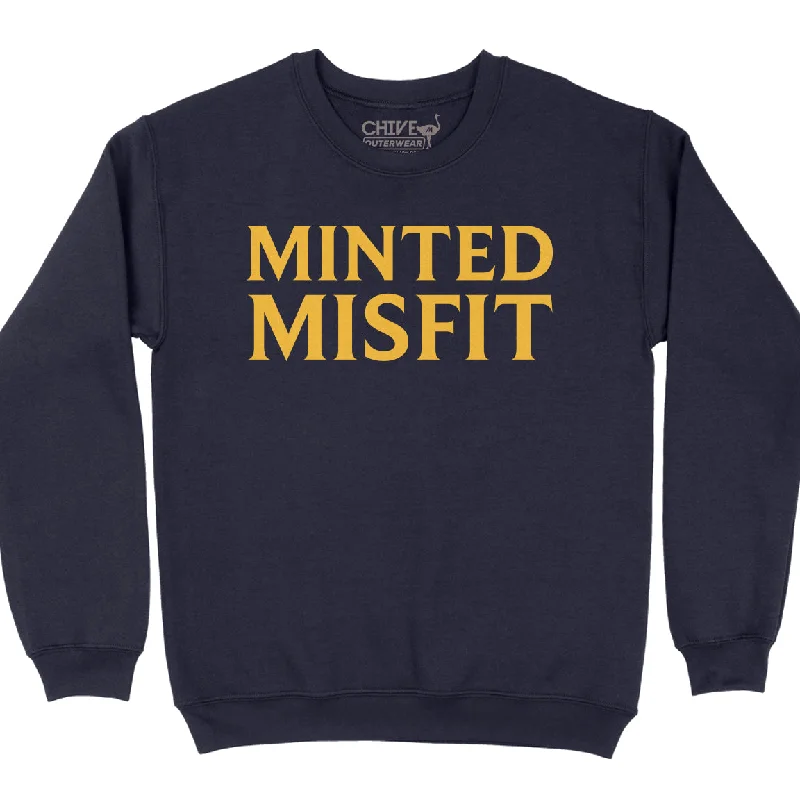 Minted Misfit Unisex Pullover Crewneck Lapel Neck Sweater