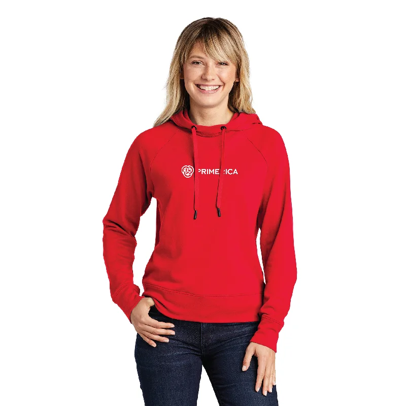 Sport-Tek Ladies Lightweight French Terry Pullover Hoodie Button Front Sweater