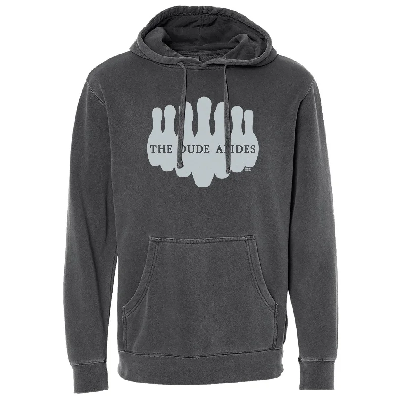 The Dude Abides Vintage Wash Pullover Hoodie Box Sleeve Comfort