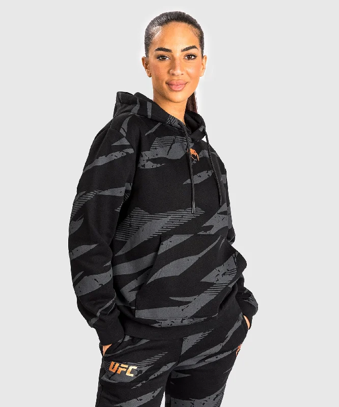 UFC Adrenaline by Venum Fight Week Women’s Pullover Hoodie - Urban Camo Chenille Soft Sweater