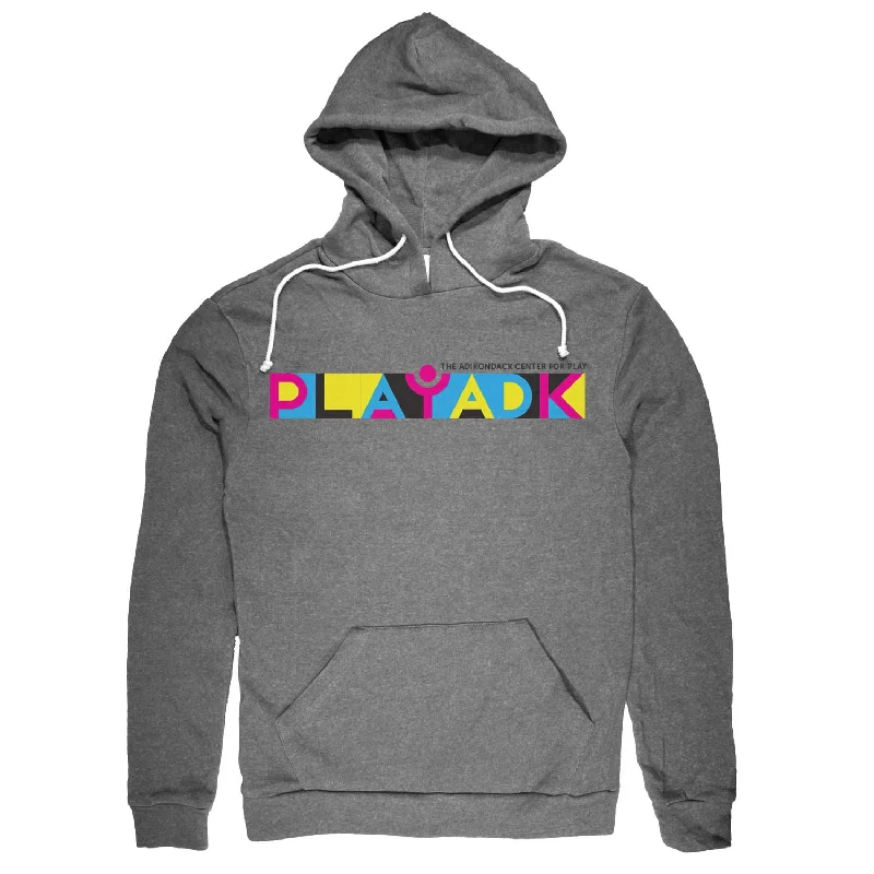 Unisex Play ADK Banner Logo Pullover Hoodie Lantern Sleeve Elegant
