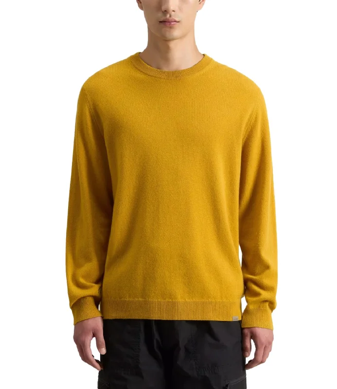Pullover Girocollo Woolrich senape Sheath Sleeve Elegant