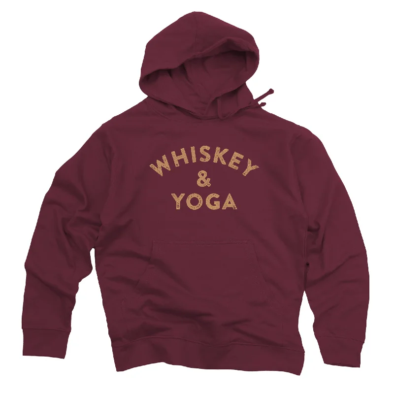 Whiskey & Yoga Midweight Pullover Hoodie Boat Neck Sweater