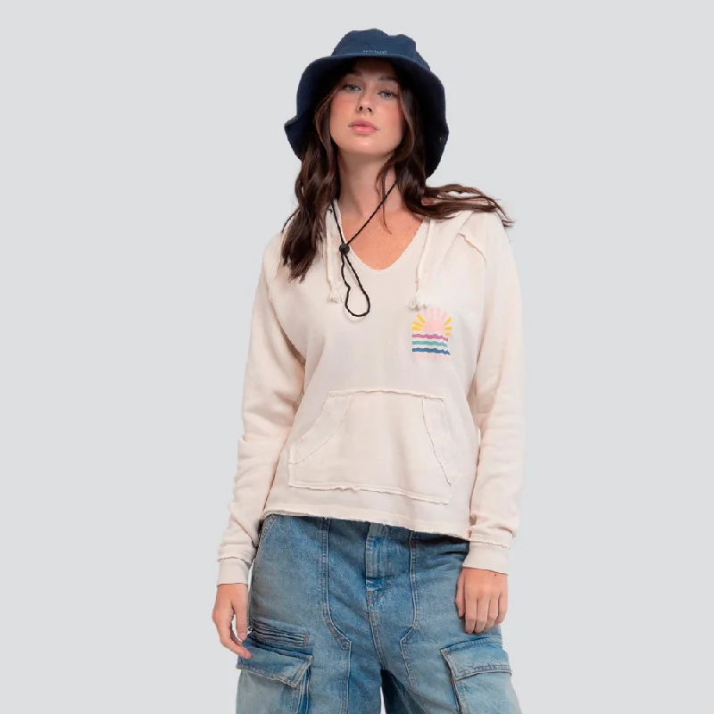 Burnout Pullover Hoodie Short Sleeve Top