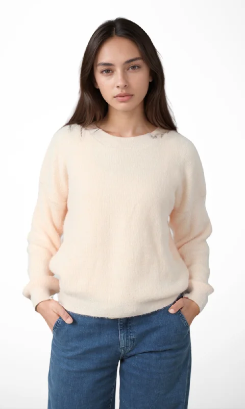 Women Mohair Knit Pullover (Simon) Open Front Cardigan